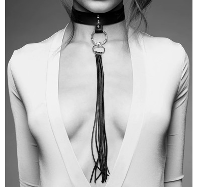 Obroża - Bijoux Indiscrets Maze Tassel Choker Black